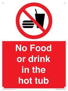 No Food or drink in the hot tub